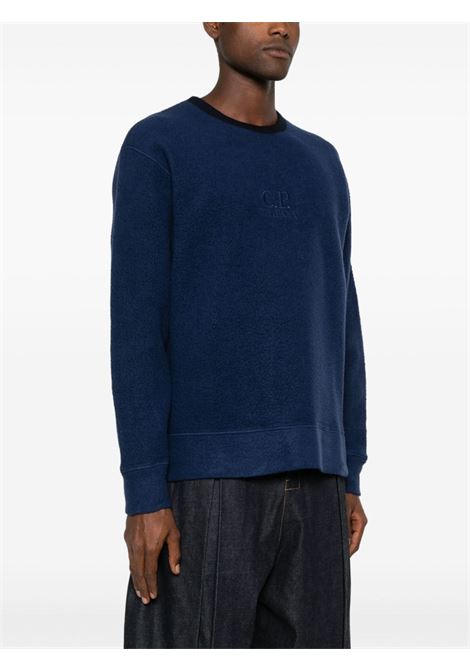 polar flecce sweatshirt man blue in wool C.P. COMPANY | 17CMSS291A-006619G887